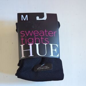 New HUE Black Sweater Tights Medium